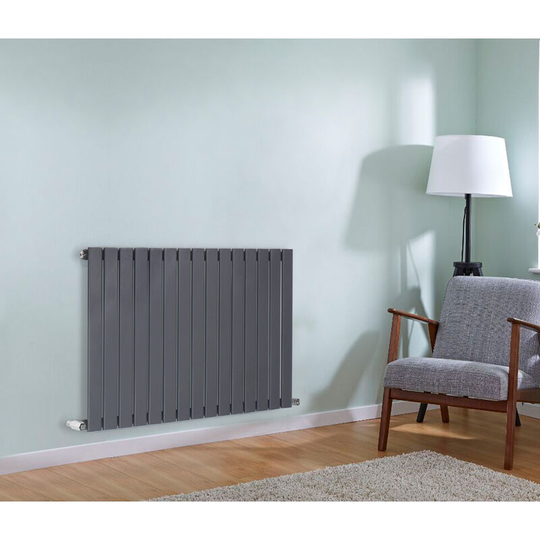 Anthracite Flat Panel Radiator Designer Column Bathroom Central Heating Single 600x1020mm