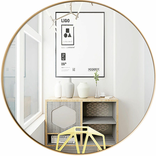 70cm Round Hanging Mirror Decorative Modern Metal Wall Mounted Vanity Mirror