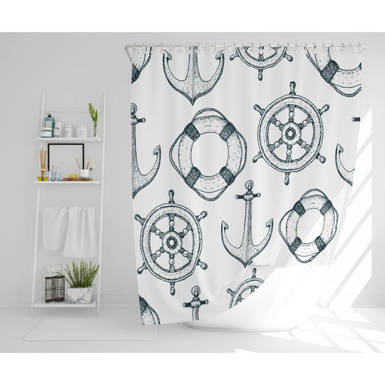 Alisha Polyester Shower Curtain Set