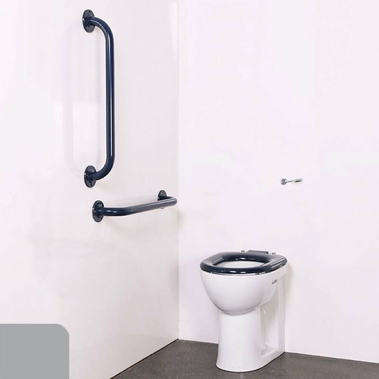 NymaPRO Back to Wall Ambulant Doc m Toilet Pack with Concealed Fixings - Grey - Nymas