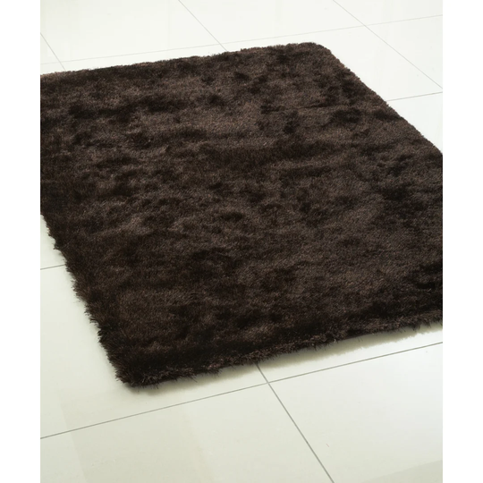 Hand-Tufted Dark Brown Area Rug