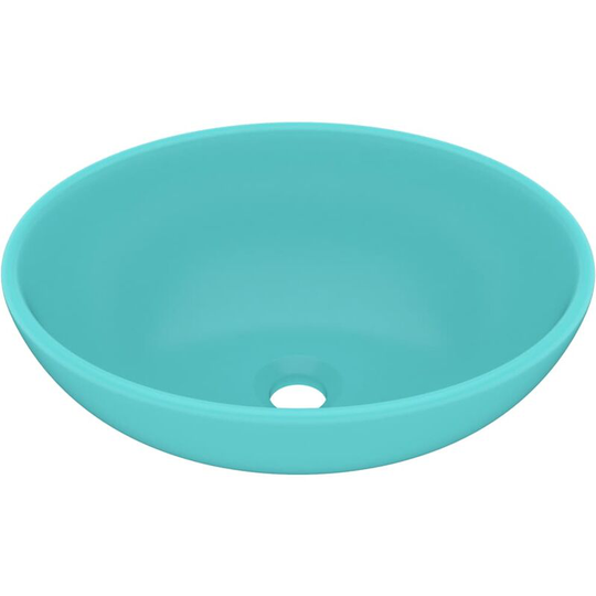 Vidaxl - Luxury Basin Oval-shaped Matt Light Green 40x33 cm Ceramic Green