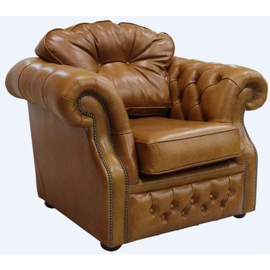 Chesterfield Era Armchair Old English Saddle Leather