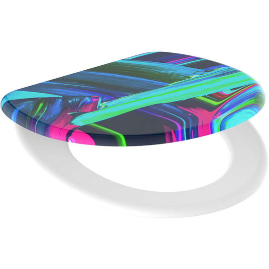 Toilet Seat with Soft-Close neon paint schütte - Multicolour