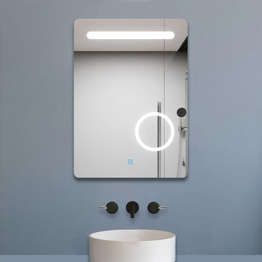 500x700mm Vertical Illuminated led Bathroom Mirror with Lights 500 x 700 3x Magnifying Mirror Touch Sensor Control