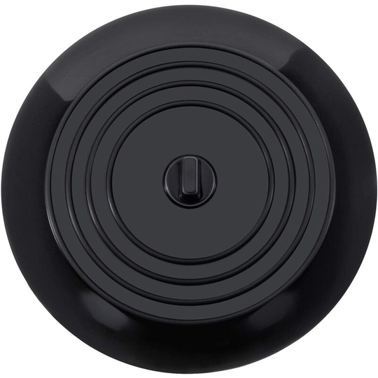Bath Plugs Silicone Sink Stopper Kitchen Sink Stopper 15.3cm Diameter for Kitchens, Bathrooms and Laundry Universal Drain Plug Stopper(2 pcs, Black)