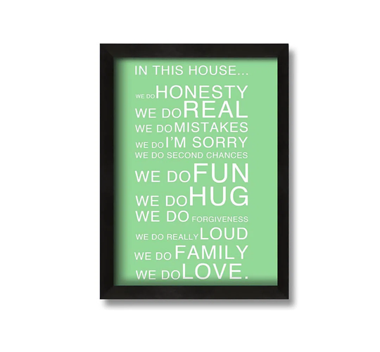 In This House - Picture Frame Typography on Canvas