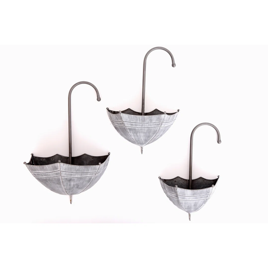 Benninger 3 Piece Metal Wall Planter Set