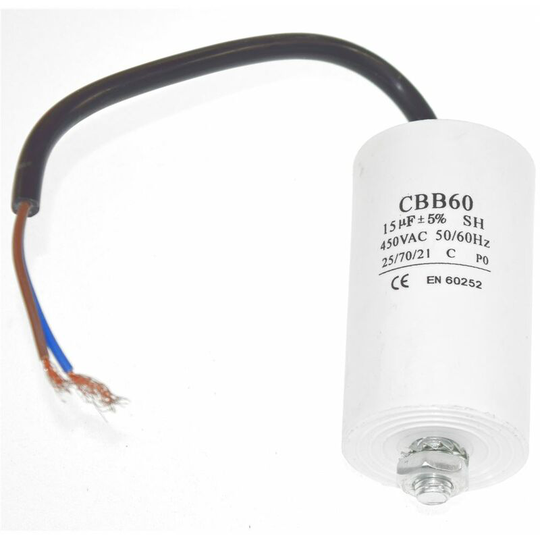 Universal 15UF Capacitor with 19cm Cable Connectors