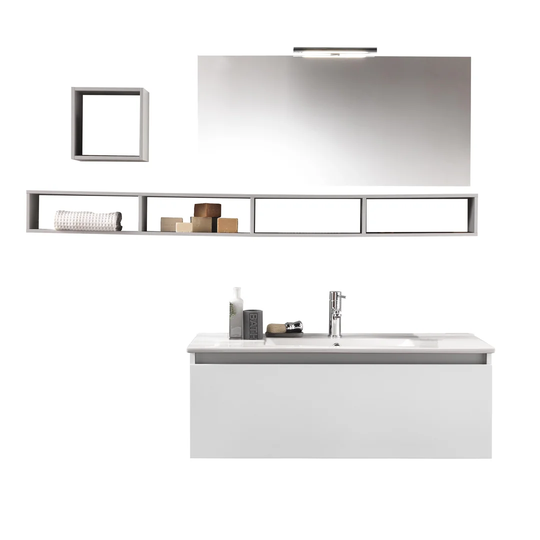 Tuvalu 4-Piece Bathroom Furniture Set with LED Mirror