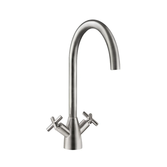 Notak Metering Twin Lever Monobloc Kitchen Tap