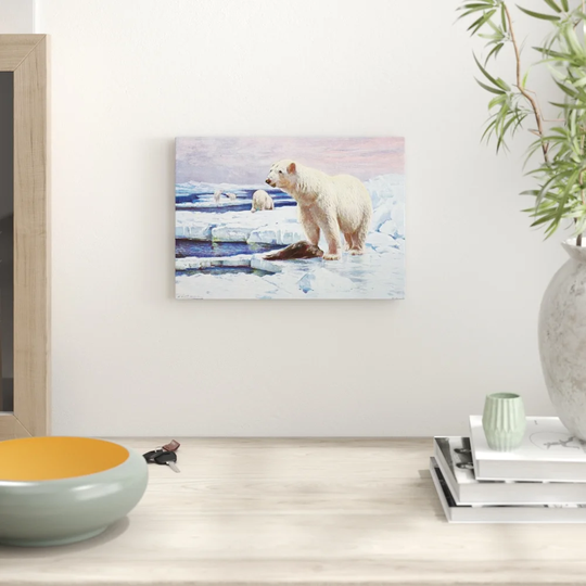 'Vintage Polar Bear' by W Kuhnert Graphic Art