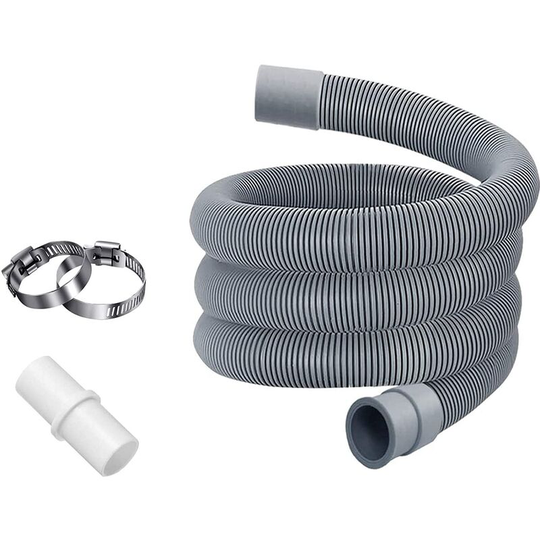 Universal Evacuation Flexible, Hose Drain Extension, Pipe Extension, Water Evacuation Pipe, Dishwasher Extension, Washing Machine Drain Pipe (1.5m)