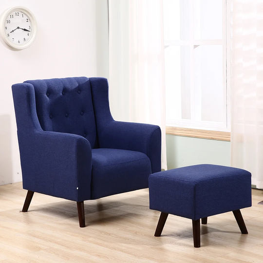Gertrude Wingback Chair and Footstool