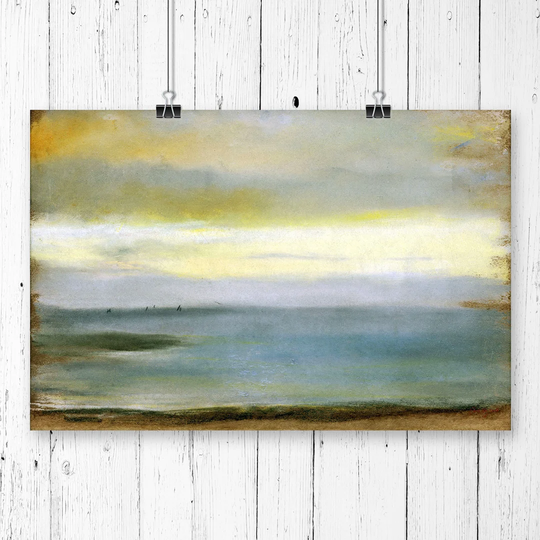 'Beach at Low The Tide' by Edgar Degas Painting Print