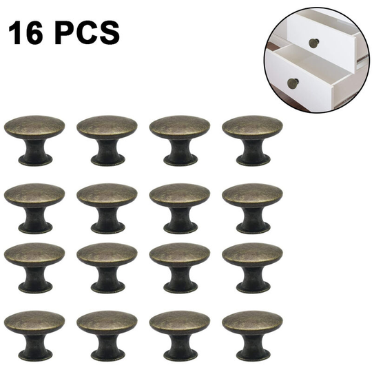 16 cabinet door knobs, 30mm vintage dresser knobs, drawer knob set, round drawer pulls, door handles, cabinet handles, furniture knobs