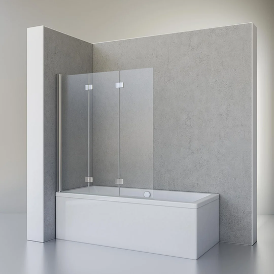 Komfort Straight Glass Folding Bath Screen