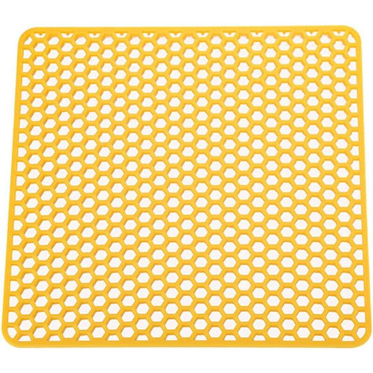 Kitchen Sink Mat Heat Resistant Standard Soft Silicone Kitchen Sink Mat Yellow One Size