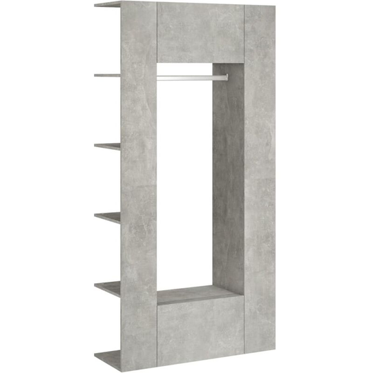 Hallway Cabinets 2 pcs Concrete Grey Engineered Wood Vidaxl Grey