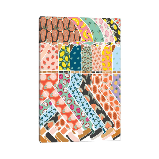 Walkin' in the Rain by The Beau Studio - Wrapped Canvas Art Prints