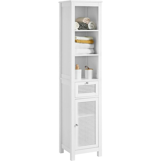 Bathroom Tall Cabinet Bathroom Cabinet, BZR36-W - Sobuy
