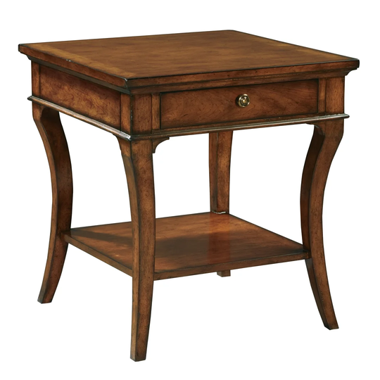 European Side Table with Storage