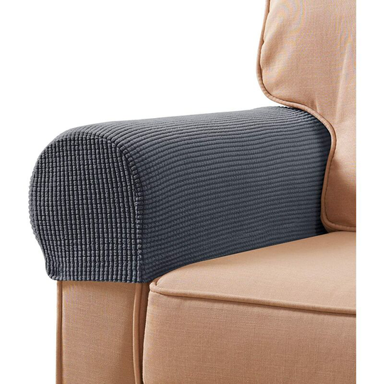 Stretch Armrest Covers Spandex Arm Covers for Chairs Couch Sofa Armchair Slipcovers for Recliner Sofa with Twist Pins 2pcs Grey