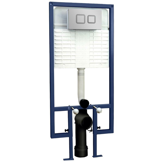 Bathroom Concealed Toilet Cistern Frame Push Button Compact Wall Hung Modern