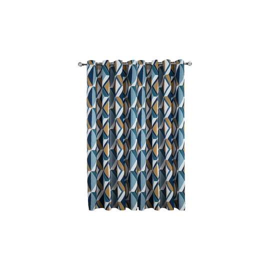 Diamond Geo Eyelet Semi Sheer Curtain