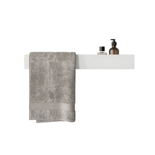 LAVANDA Metal Floating Shelf with Towel Bar