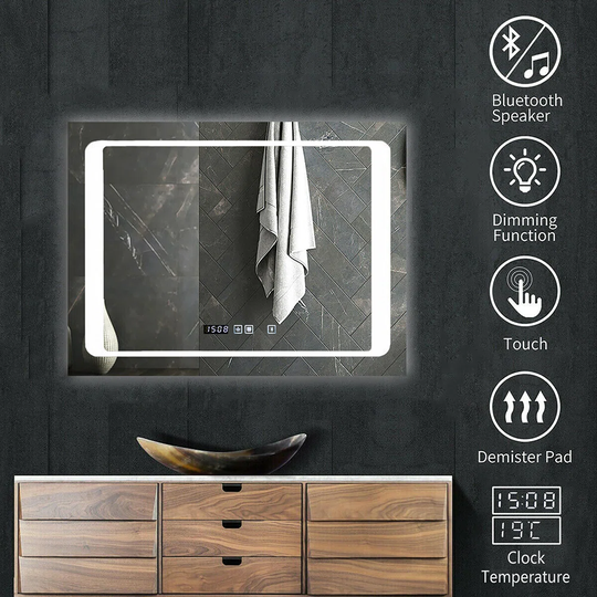 Aceyon Lighted Wall Mounted Bathroom Mirror