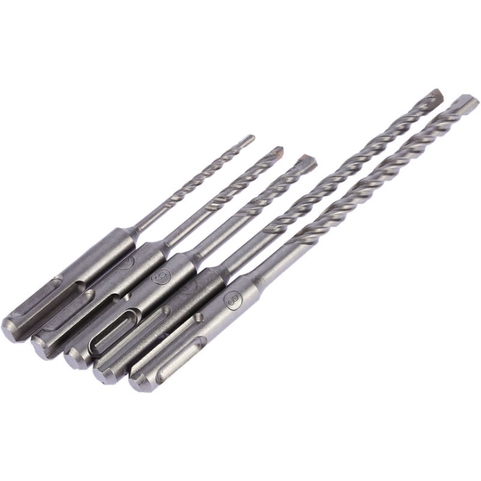 5pcs/set 2 Pits 2 Slots SDS Shank Electric Hammer Drill Bit Set 4mm 5mm 6mm 6mm 8mm