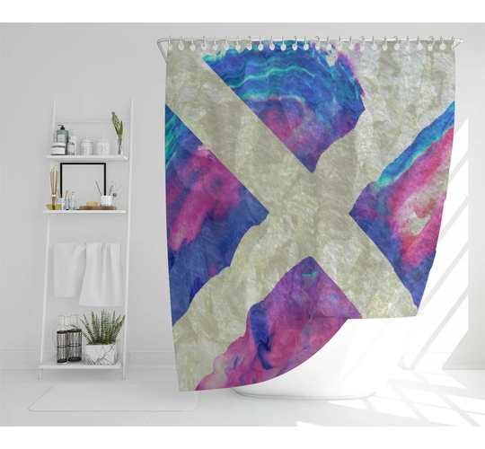 Scotland Flag Designer Shower Curtain