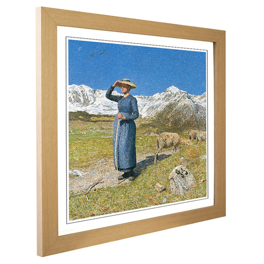 High Noon in the Alps 2 by Giovanni Segantini Framed Painting Print