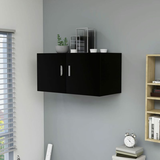 Wall Mounted Cabinet Black 80x39x40 cm Chipboard