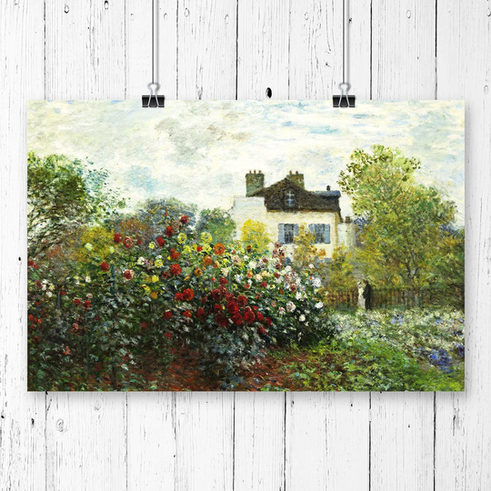 'Garden in Argenteuil' by Claude Monet Printing Print