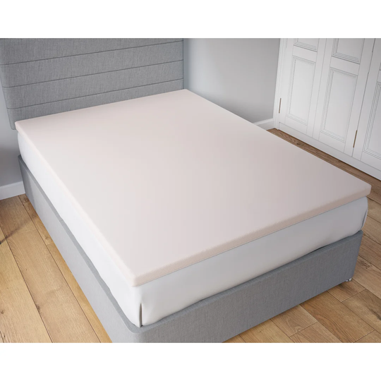 Ulverst 2.5cm Memory Foam Mattress Topper With Zip Cover