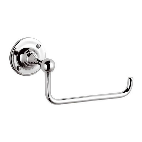 Elizabeth - Traditional Wall Mounted Bathroom Toilet Roll Paper Holder - Chrome - Milano