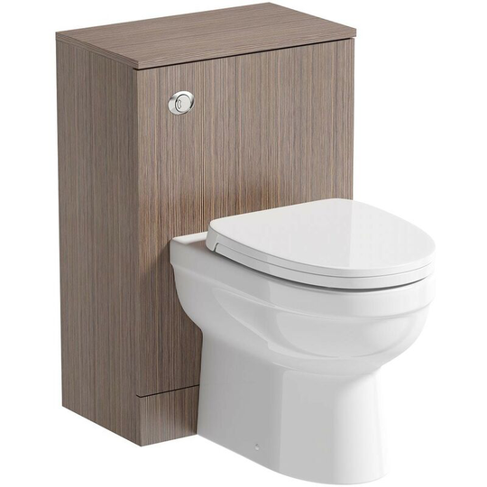 Wye walnut back to wall unit and Eden toilet with soft close seat - Walnut - Orchard