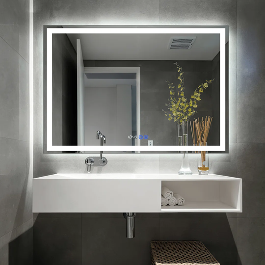 Touch Switch Demister Pad Magnifying Fog Free Bathroom Mirror