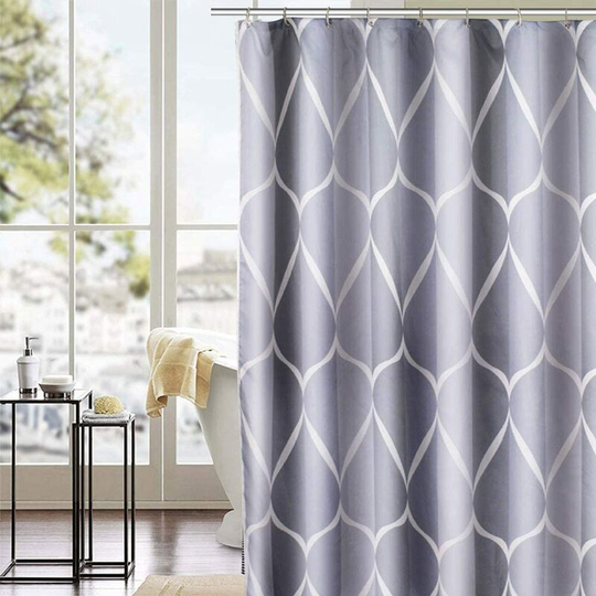 Perle Rare - Shower Curtain, Waterproof Mildew Proof Polyester Bath Curtain for Bathroom or Bathtub with 12 Rust Proof Hooks, 180x200cm