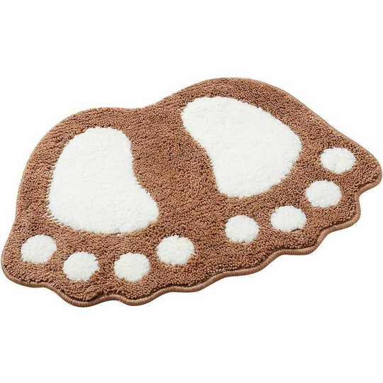 Betterlifegb - bette Paramount City Anti-Slip Bath Mat, Big Feet Bathroom Shower Mat Shaggy Rug Absorbent Floor Mat Doormat (40 * 60CM, Light Brown)