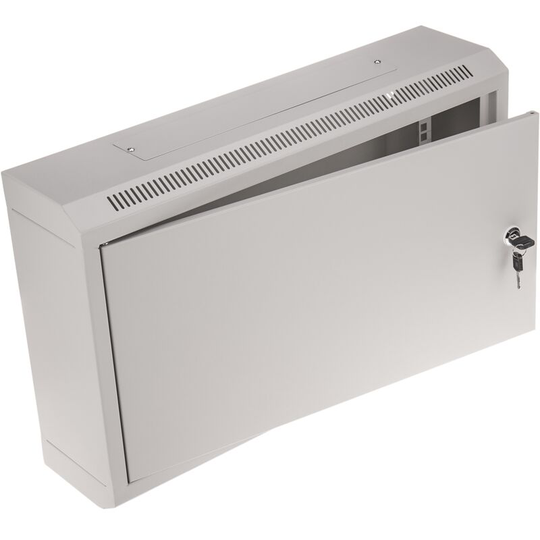 Rackmatic - Server rack cabinet 19 inch 6U 600x150x370mm wallmount with metal door SOHORack white