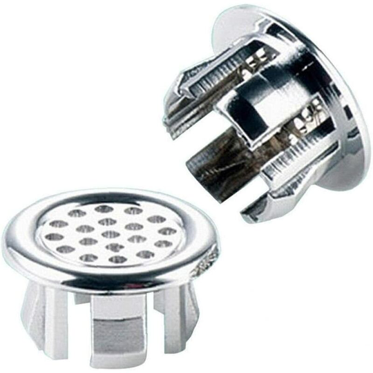 Sink Overflow Ring Round Recessed Hole Drain Plug Insert Hole Cover for Kitchen Bathroom Basin Trim
