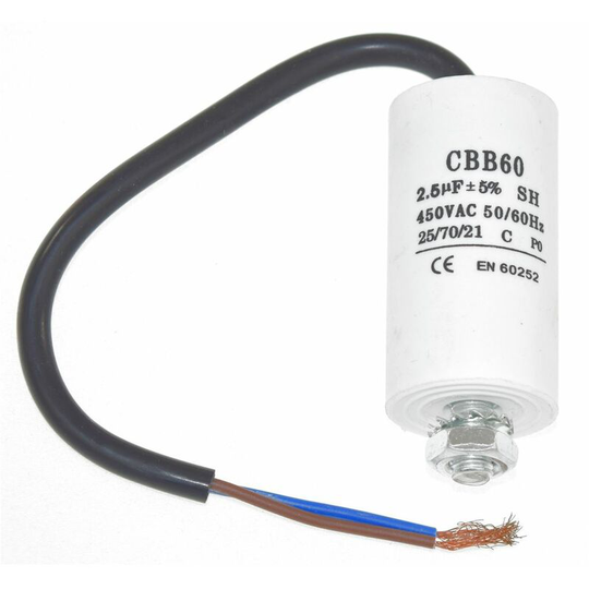 Universal 2.5UF Capacitor with 22cm Cable Connectors