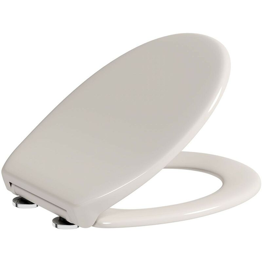 Universal cream toilet seat with soft close and quick release - Cream - Accents