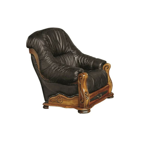 Ohio Armchair Storage Drawer Genuine Italian Leather