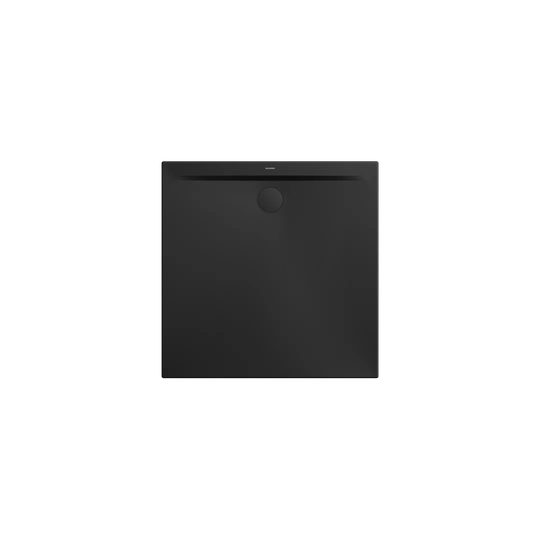 Superplan Zero 800 x 800 mm Steel Enamel Shower Tray - Black Matt