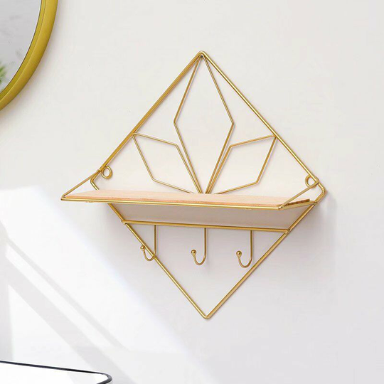 BetterLife Wrought Iron Bathroom Shelf Simple and Modern Living Room Wall Tanguing Kitchen Wall Wall Gold Multifunction Storage Holder
