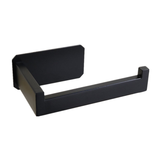 Black Toilet Paper Holder, BR-Vie Toilet Roll Holder for Bathroom and Kitchen, sus 304 Stainless Steel, Self Adhesive